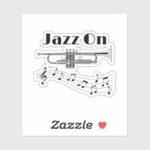 Muzikant Jazz op Trumpet Player Sticker