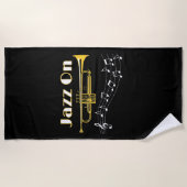 Muzikant Jazz op Trumpet Player Strandlaken (Voorkant)