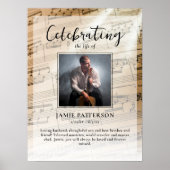 Muzikant Jubileum van het Leven op Maat Gemaakte F Poster (Voorkant)