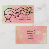 Muzikant, kapper, danser, zanger visitekaartje (Voorkant / Achterkant)