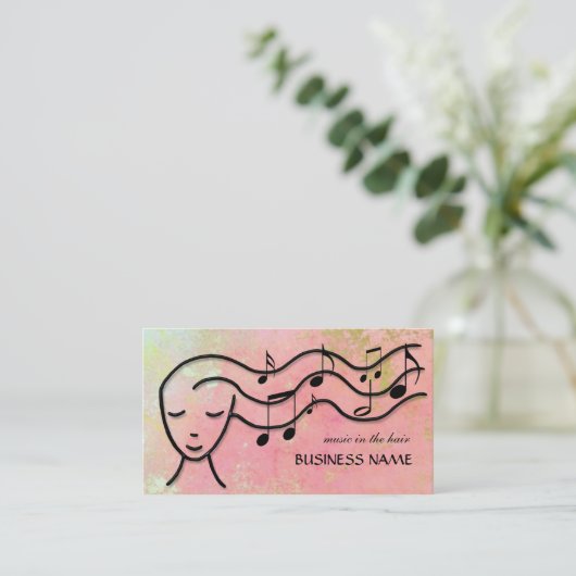 Muzikant, kapper, danser, zanger visitekaartje (Staand voorkant)