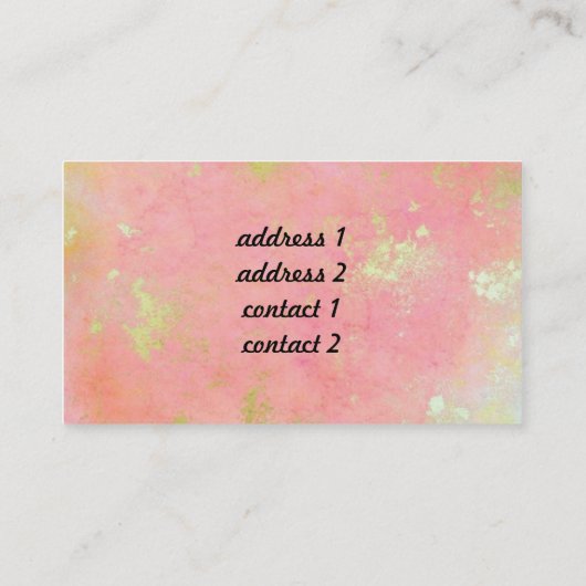 Muzikant, kapper, danser, zanger visitekaartje (Achterkant)