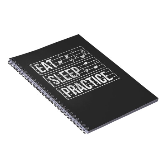 Muzikant Karaoke Eat Sleep Practice Music Lover Notitieboek (Rechterzijde)