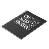 Muzikant Karaoke Eat Sleep Practice Music Lover Notitieboek (Linkerzijde)