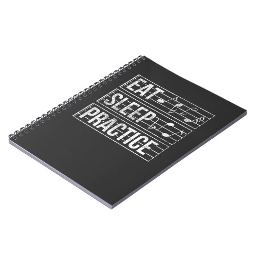 Muzikant Karaoke Eat Sleep Practice Music Lover Notitieboek (Linkerzijde)