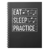 Muzikant Karaoke Eat Sleep Practice Music Lover Notitieboek (Voorkant)