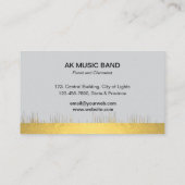 Muzikant Klarinet Speler Audio Gouden Geluidsgolve Visitekaartje (Achterkant)