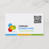 Muzikant - kleurrijk met QR-code Visitekaartje (Achterkant)