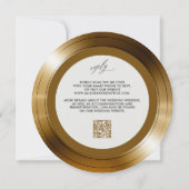 Muzikant  LP Vinyl Gold Record Wedding Kaart (Achterkant)