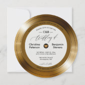 Muzikant  LP Vinyl Gold Record Wedding Kaart (Voorkant)