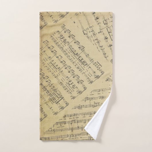 Muzikant met  blad voor muzieknotities bad handdoek (Handdoek)