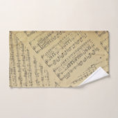 Muzikant met blad voor muzieknotities bad handdoek (Handdoek)