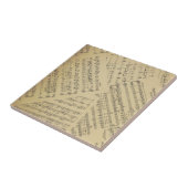 Muzikant met  blad voor muzieknotities tegeltje (Zijkant)