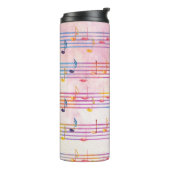 Muzikant met Colorful Multicolor Music Note Thermosbeker (Gedraaid links)