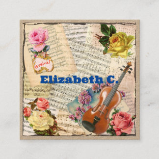 Muzikant met instructeur Degree Premium Vierkante Visitekaartje