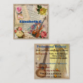 Muzikant met instructeur Degree Premium Vierkante Visitekaartje (Voorkant / Achterkant)