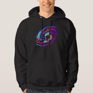 Muzikant met kleurrijke muzikale noot Muzikant Hoodie