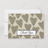 Muzikant met muzieknotitie bedankkaart (Voorkant)