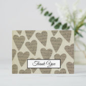 Muzikant met muzieknotitie bedankkaart (Staand voorkant)