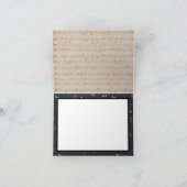 Muzikant met muzieknotitieblokje bedankkaart (Binnen)