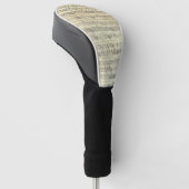 Muzikant met  muziekopnames golfheadcover (Schuin)