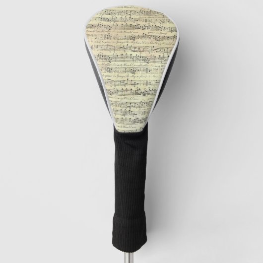 Muzikant met  muziekopnames golfheadcover (Voorkant)
