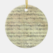 Muzikant met  muziekopnames keramisch ornament (Voorkant)