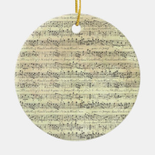 Muzikant met  muziekopnames keramisch ornament