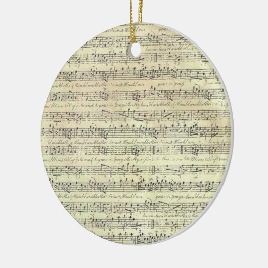 Muzikant met  muziekopnames keramisch ornament (Links)