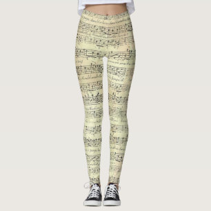 Muzikant met muziekopnames leggings