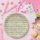 Muzikant met  muziekopnames papieren bordje (Feest)