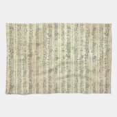 Muzikant met  muziekopnames theedoek (Horizontaal)