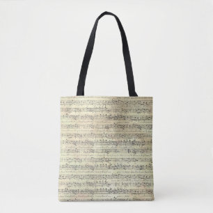 Muzikant met  muziekopnames tote bag