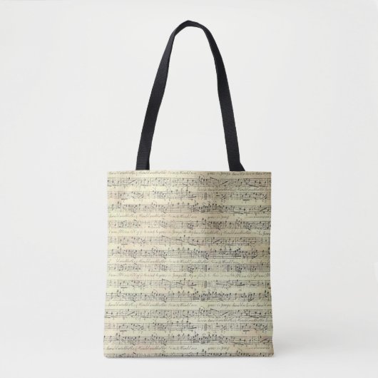 Muzikant met  muziekopnames tote bag (Voorkant)
