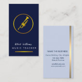 Muzikant met muziekTrumpet Gold Instrument Bass Ba Visitekaartje (Voorkant / Achterkant)