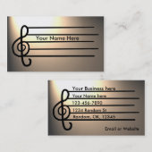 Muzikant met stagelight klantable visitekaartjes (Voorkant / Achterkant)