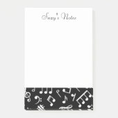 Muzikant met zwarte en witte muziek post-it® notes (Voorkant)