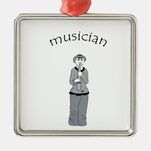 muzikant metalen ornament (Voorkant)