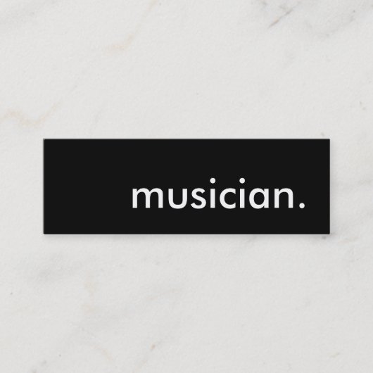 muzikant. mini visitekaartje (Voorkant)