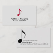 Muzikant Minimalist Professional Kaart Visitekaartje (Voorkant / Achterkant)