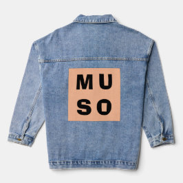 Muzikant Moderne Stijlvolle Muziek Liefhebber Peac Denim Jacket