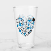 Muzikant Musical Instrument Heart Tool Glas (Voorkant)