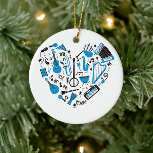 Muzikant Musical Instrument Heart Tool Keramisch Ornament