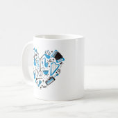 Muzikant Musical Instrument Heart Tool Koffiemok (Voorkant links)