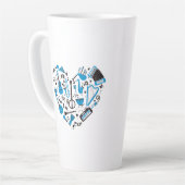 Muzikant Musical Instrument Heart Tool Latte Mok (Linkerhoek)