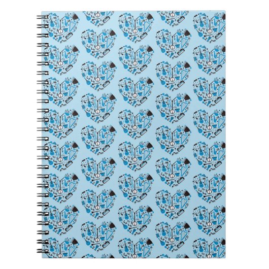 Muzikant Musical Instrument Heart Tool Notitieboek (Voorkant)