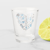 Muzikant Musical Instrument Heart Tool Shot Glas (Achterkant)
