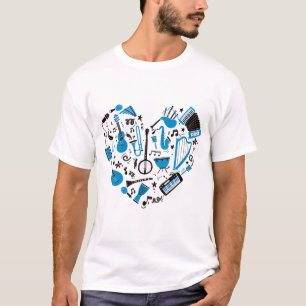 Muzikant Musical Instrument Heart Tool T-shirt