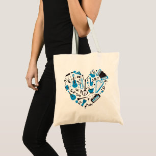 Muzikant Musical Instrument Heart Tool Tote Bag