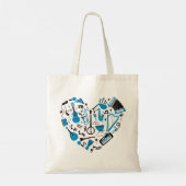 Muzikant Musical Instrument Heart Tool Tote Bag (Achterkant)
